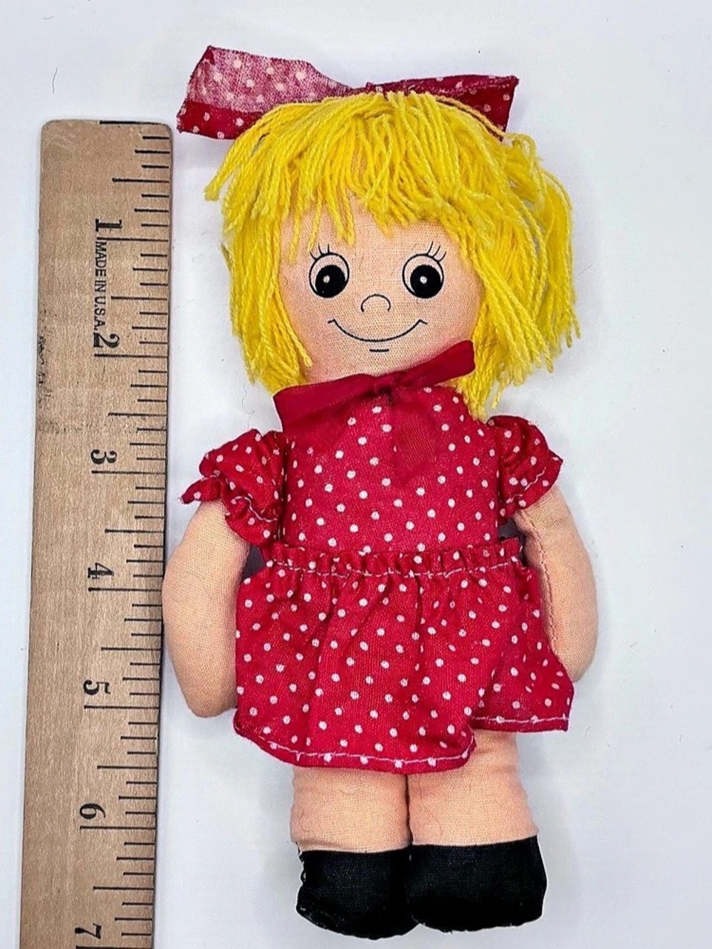 Vintage KMart Dolly Dotted Rag Doll Dress - 60s or 70s